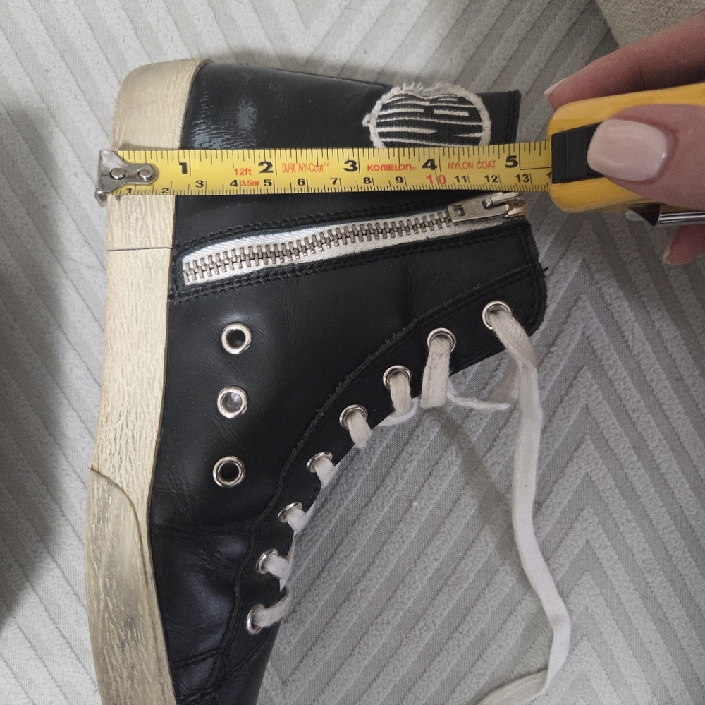 Golden Goose Black and White High-Top Francy Sneakers - Picture 11 of 11